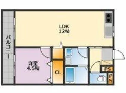 アザレアハイツ蒲池【2階】の間取り
