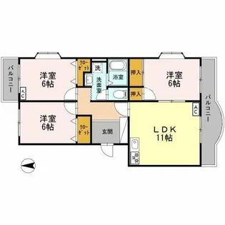 葵マンション【1階】の間取り