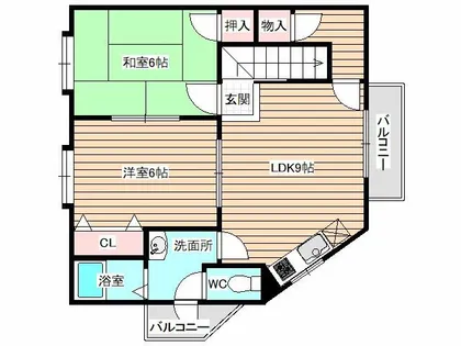 田村ハイツ【3階】の間取り