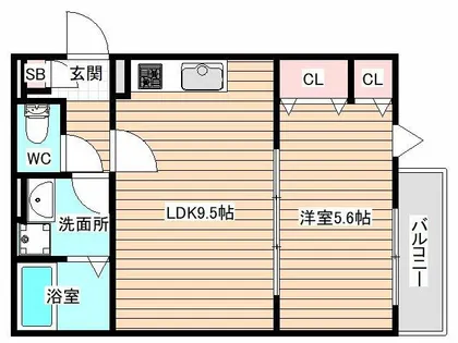 ヒロ西九条【2階】の間取り