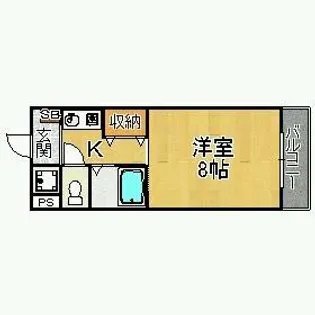 ピュアコート【4階】の間取り