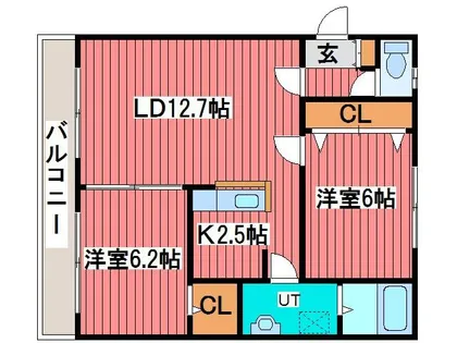 香風館壱番館【2階】の間取り