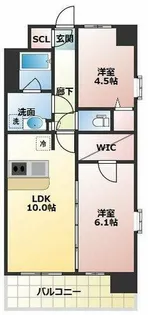 スプランディッド梅田グランノース【7階】の間取り