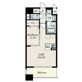 ポルタニグラ千種【7階】の間取り