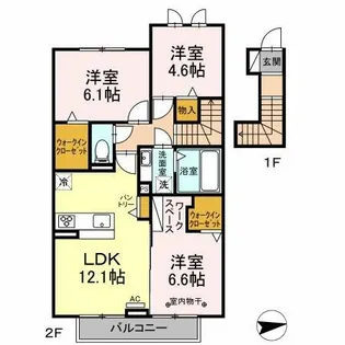 FORTUNE Ⅱ【2階】の間取り