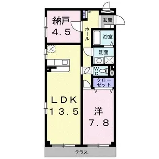 ガーデンヒル鳴滝【1階】の間取り