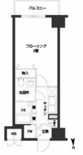 ルクレ難波【2階】の間取り