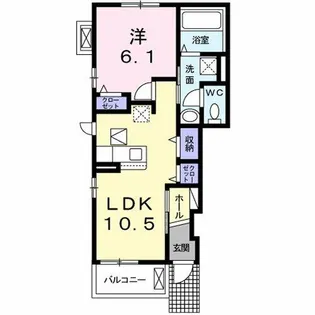 エスポワールK&L Ⅰ【1階】の間取り
