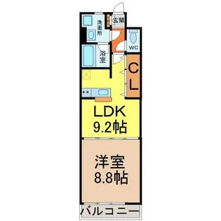 Enchante泉(アンシャンテ泉)【3階】の間取り