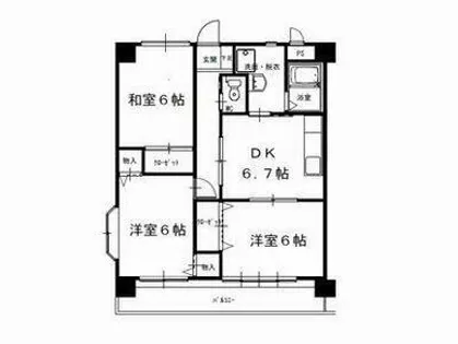 プレステージ多米【3階】の間取り