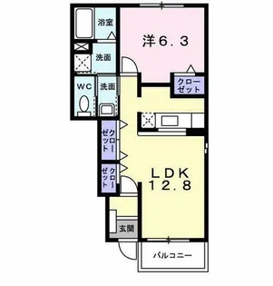 ストラーレ 牛川【1階】の間取り