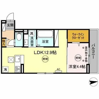 福岡県久留米市西町【アパート】の間取り