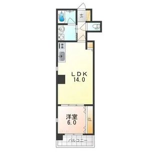 Broad阿倍野阪南町Residence【2階】の間取り