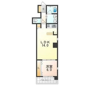 Broad阿倍野阪南町Residence【5階】の間取り