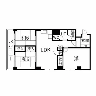 日商岩井琴似マンション【3階】の間取り