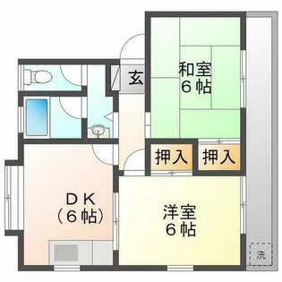 サンフラッツ2【B203号室】の間取り
