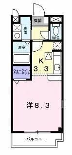 クローバーガーディング【1階】の間取り