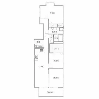 エフアール西田辺【1階】の間取り