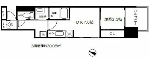 クレストコート靭公園【10階】の間取り