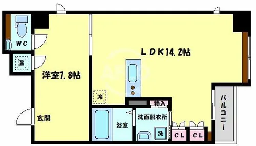 アーバンフラッツ瓦町【5階】の間取り