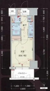 プレサンス心斎橋ザ・スタイル【3階】の間取り
