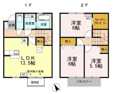 グランドソレーユ【1階】の間取り