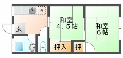 グリーンハイツ垂水【2階】の間取り
