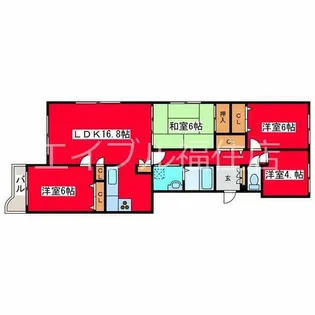 エクセレント月寒【8階】の間取り