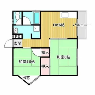 いかはなハイツB棟【1階】の間取り