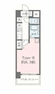 クレストコート難波サウス【5階】の間取り
