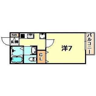 エトワール六甲【2階】の間取り