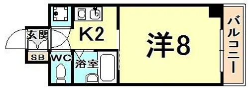 サンクレスト西宮【5階】の間取り