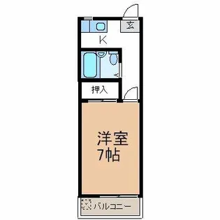 シャトルジュン【206号室】の間取り