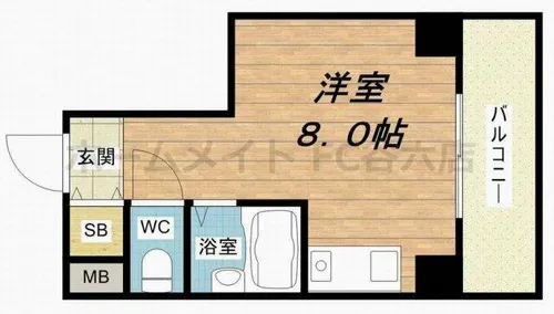 エムロード玉造【3階】の間取り
