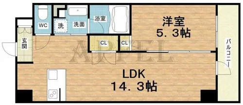 ボヌール梅田【10階】の間取り