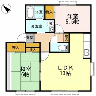 ミーツハオスKⅡ【2階】の間取り