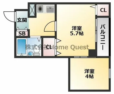 CORNICHE長瀬【3階】の間取り