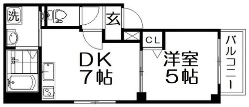 Parks枚方【401号室】の間取り
