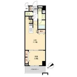 グランルクレ新栄イースト【413号室】の間取り