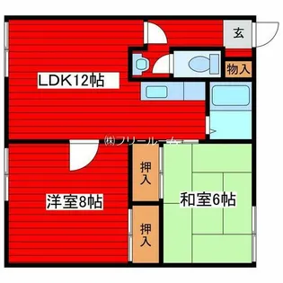 北山荘【201号室】の間取り