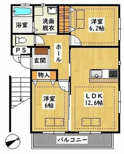 ファミリアーレ金屋【201号室】の間取り