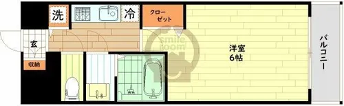 プレサンス松屋町ヴェルデス【6階】の間取り