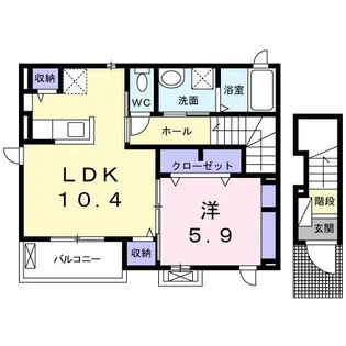 シュエット【201号室】の間取り