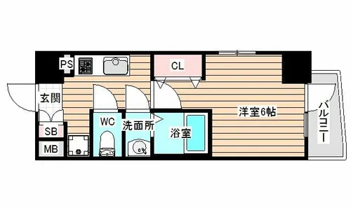 エスリードレジデンス大阪福島フロント【2階】の間取り