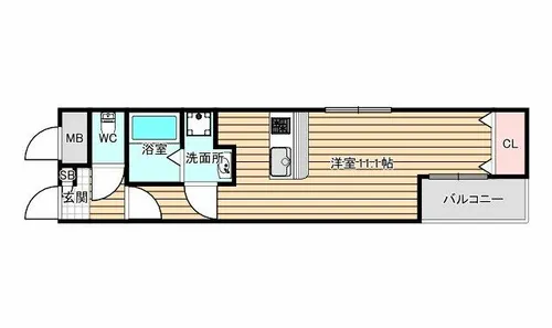 アーバンコート伝法【2階】の間取り
