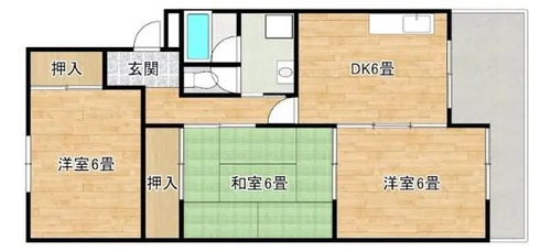 北八木コーポ【301号室】の間取り