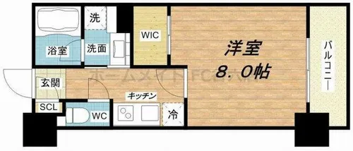 アスヴェル阿波座BLUE EARTH【12階】の間取り