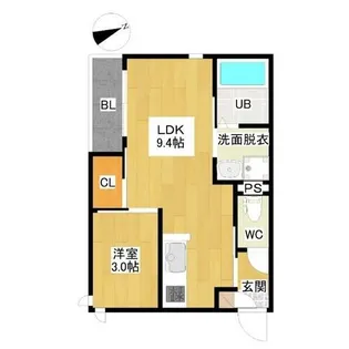 GRANDTIC西野並【1階】の間取り