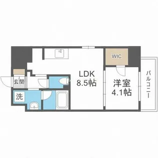 アーバネックス四ツ橋【14階】の間取り