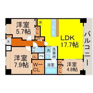 アロームドゥジョア【13階】の間取り